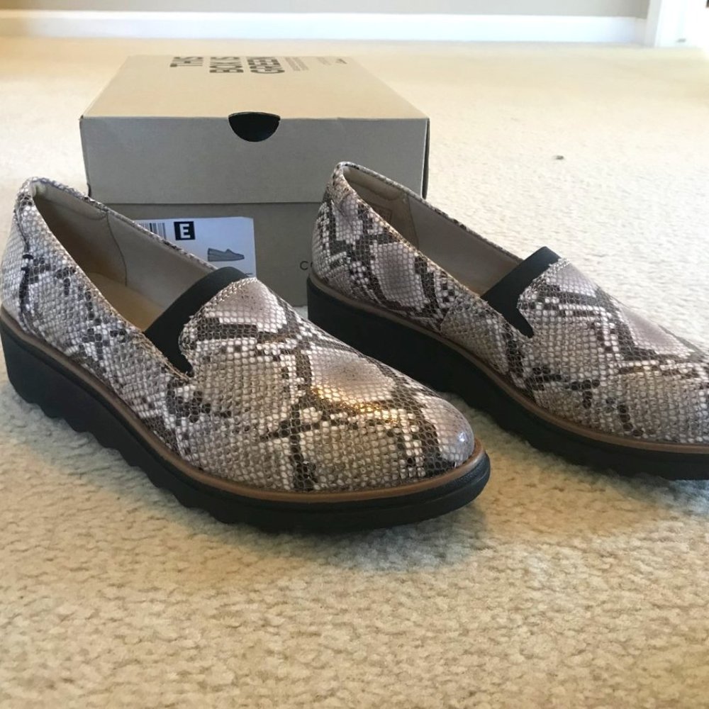 Collection by Clarks - Sharon Dolly - Brown Snake Python Brun